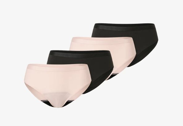 Schiesser 4 PACK - Menstruatie-ondergoed - schwarz rosa